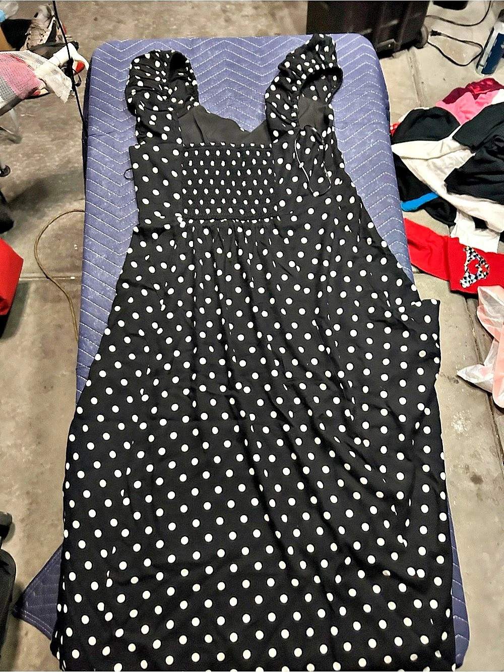 Abercrombie & Fitch A&F Sydney Smocked Dipped-Waist Midi Dress